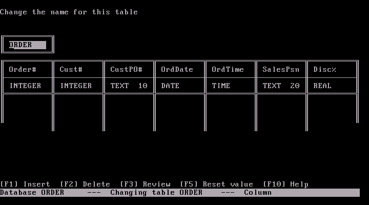 RBase 5000 - Table